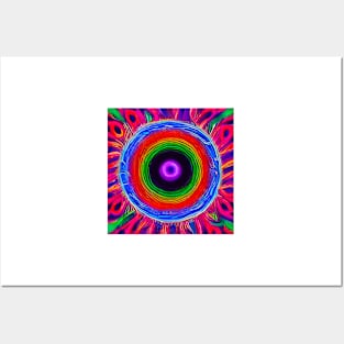 Psychedelic Mandala Posters and Art